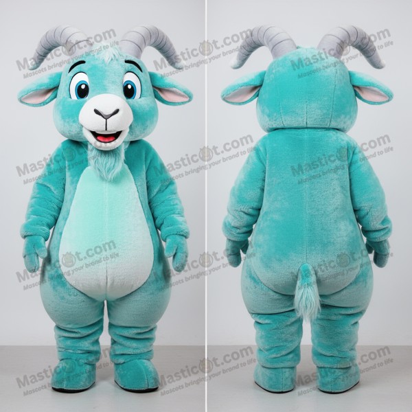 Turkis plyspåklædt boer geder maskot - Masticot.com