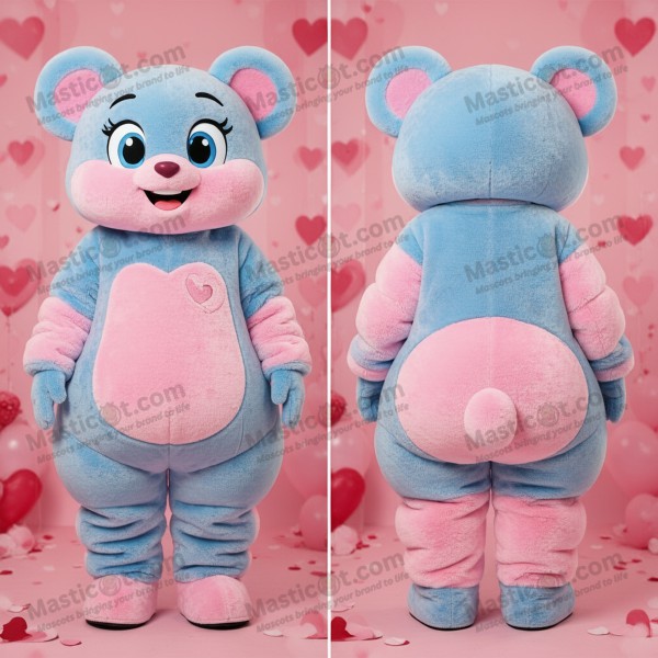 Růžová plyšová maskotka v objetí - Masticot.com