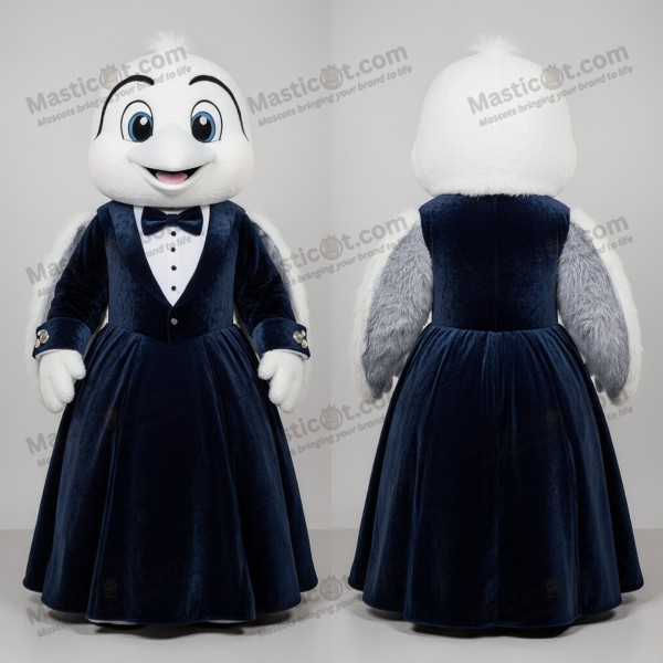 Traje de pingüino con vestido azul noche - Masticot.com