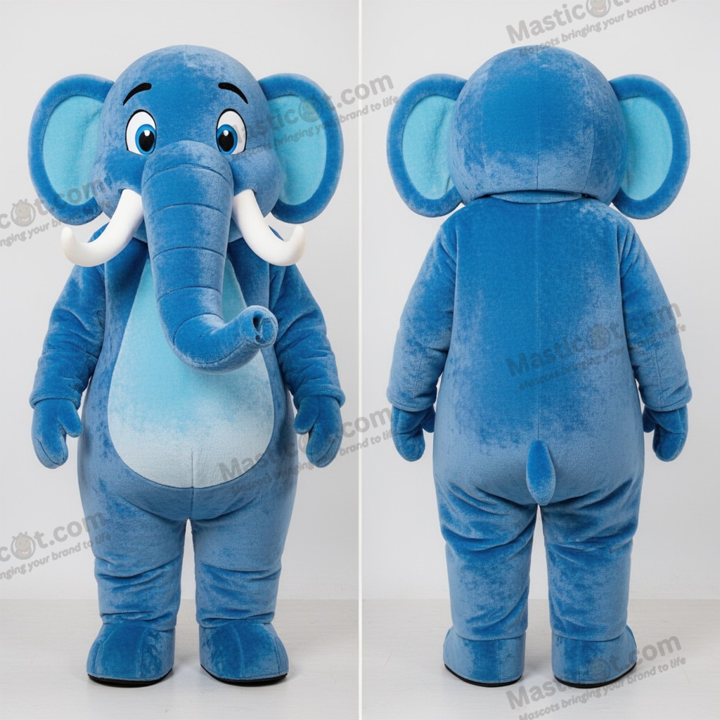 Soft rounded mammoth mascot - Mammoth - MASTICOT_35271 - Masticot.com