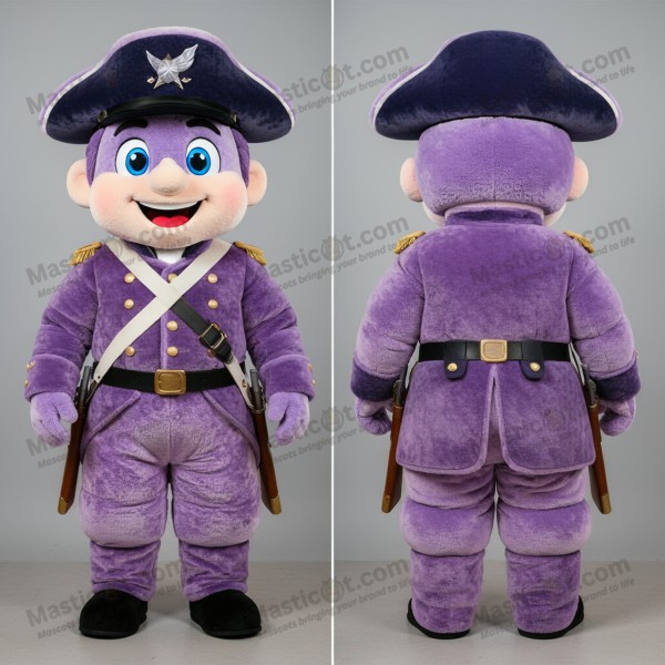 Lavender Velvety Civil War Soldier Mascot - Masticot.com