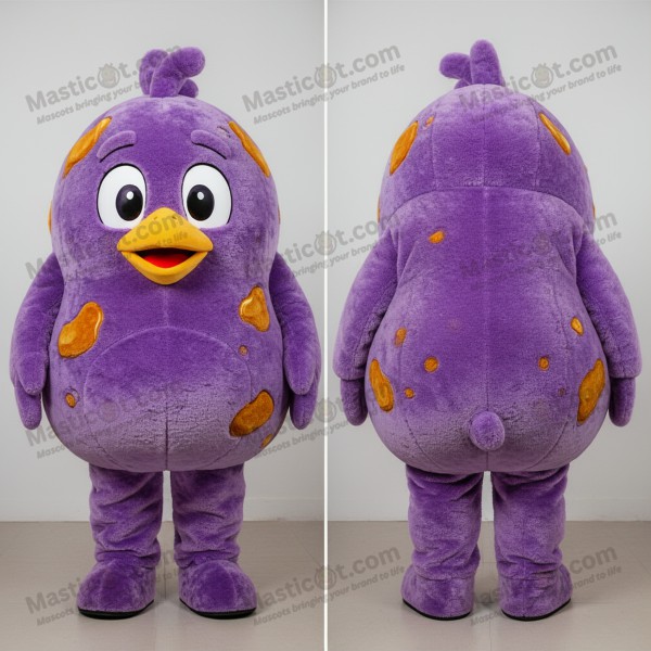 Velvet purple plump fried chicken mascot - Masticot.com