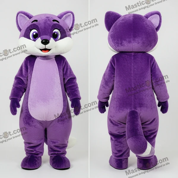 Purple playful marten mascot - Marten - MASTICOT_35357 - Masticot.com