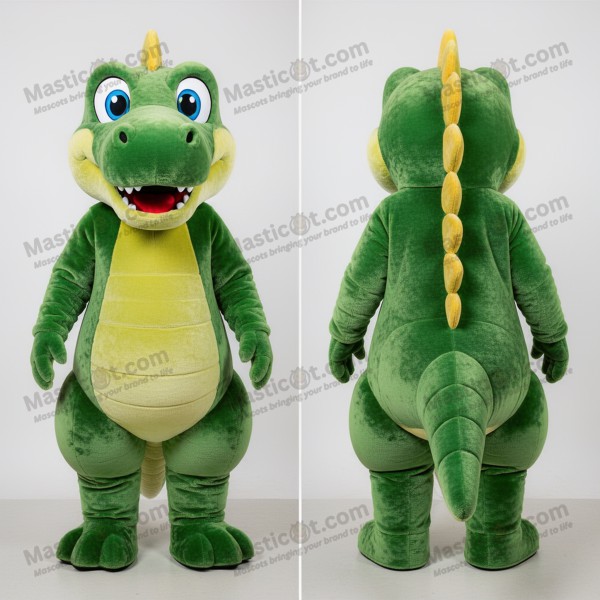 Olive Green Cartoon Spinosaurus Mascot - Masticot.com