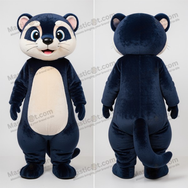 Marine Samt-Frettchen-Maskottchen - Masticot.com