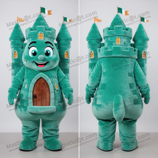 Tyrkysová hradní maskot irské pohody - Masticot.com