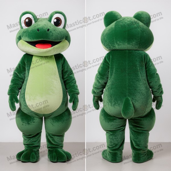 Forest Green Cartoon Frog Mascot - Masticot.com