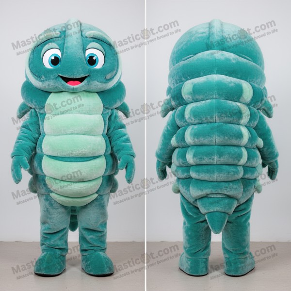 Teal bubbly trilobite mascot - Masticot.com