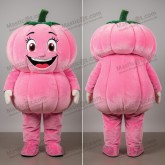 Pink velvety pumpkin mascot - Masticot.com