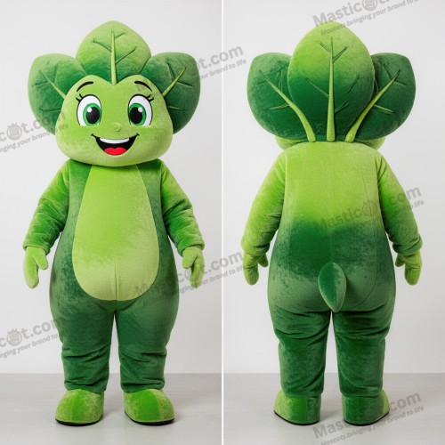 Limegrønn munter spinat-maskot - Spinat - MASTICOT_36025 - Masticot.com