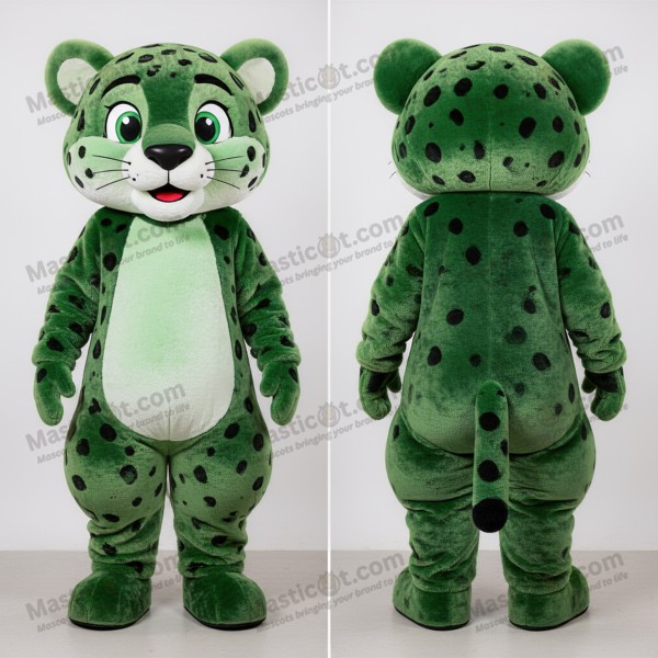 Forest Green Cartoon Cheetah Mascot - Masticot.com