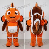 Lebendiger orange-weiß gestreifter Clownfisch-Maskottchen -
