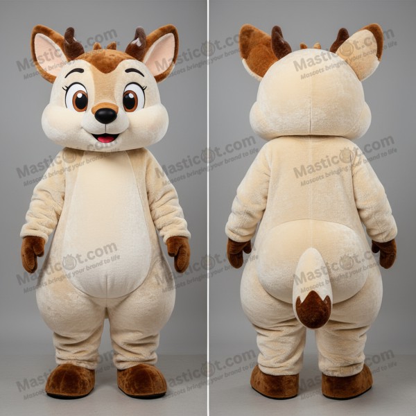 Velvety orange cream fox momentum mascot - Masticot.com