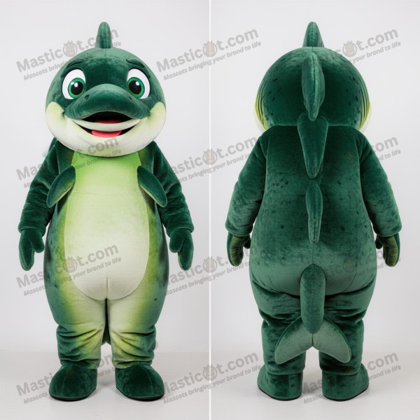 Forest Green Velvety Salmon Mascot - Masticot.com