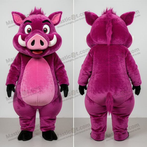 Magenta legesyg Vildsvin Maskot - Vildsvin - Masticot.com