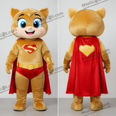 Gold gleaming superhero mascot - Superhero - MASTICOT_36267 - Masticot.com