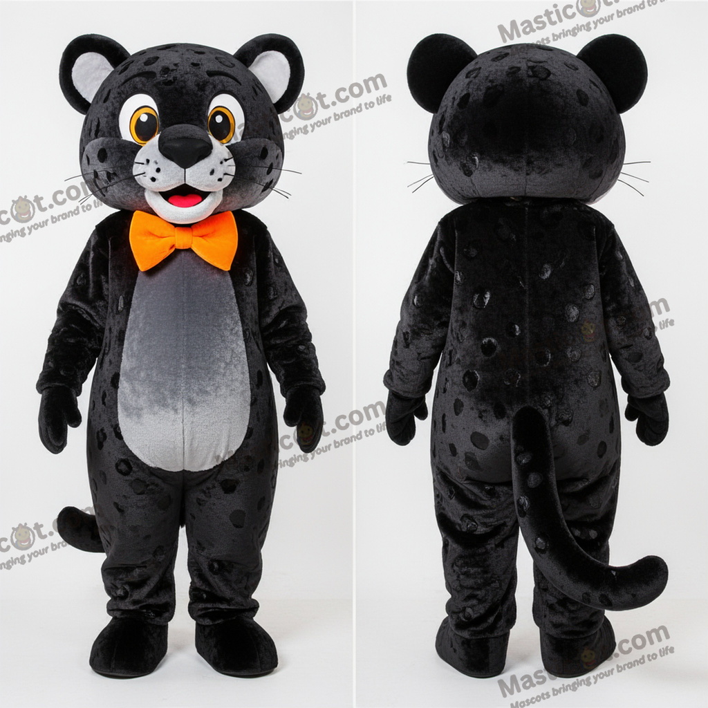 Sametová tmavá gepardí maskot - Gepard - MASTICOT_36273 - Masticot.com