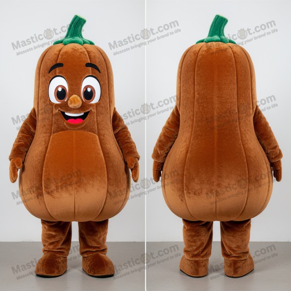 Hedvábně hnědá kostýmní dýňová maskotka - Masticot.com