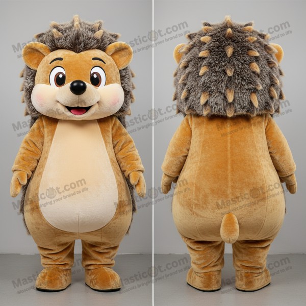 Zlatý plyšový maskot ježek - Masticot.com