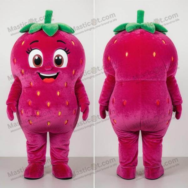 Magenta vibrant strawberry mascot - Masticot.com