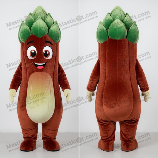 Rust Green Velvety Asparagus Mascot - Masticot.com