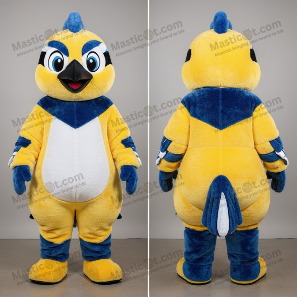 Azure vibrant blue jay mascot - Masticot.com