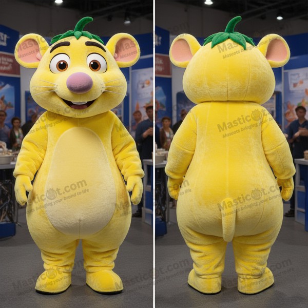 Lemon yellow playful ratatouille mascot - Masticot.com