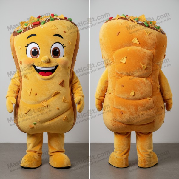 Golden Cheesy Nachos Mascot - Masticot.com