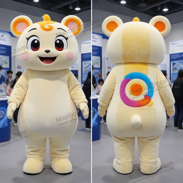 Cream rounded gyro mascot