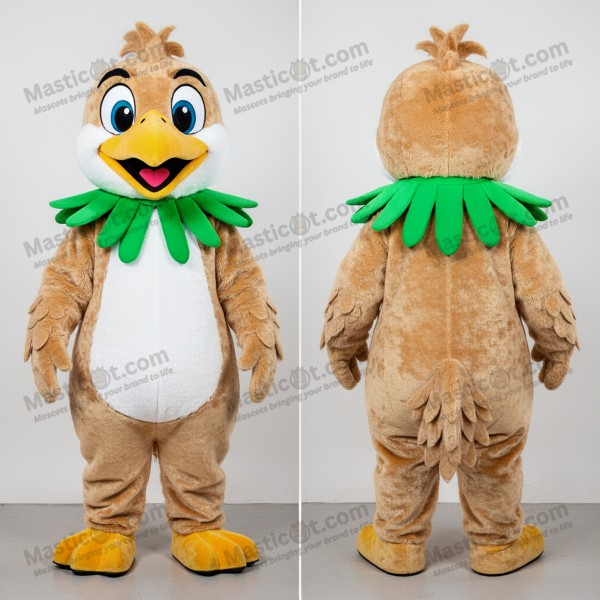 Myk, gyllen svane-maskot i tegneserie-stil - Masticot.com