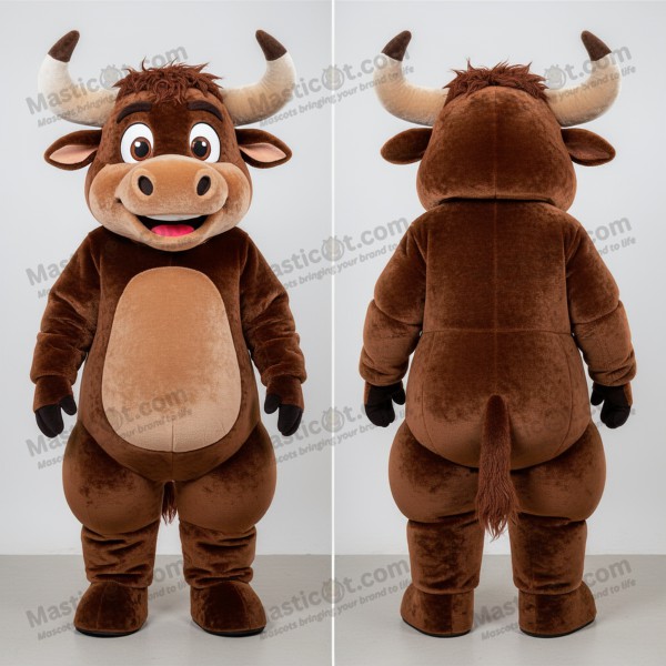 Golden brown powerful minotaur mascot - Masticot.com