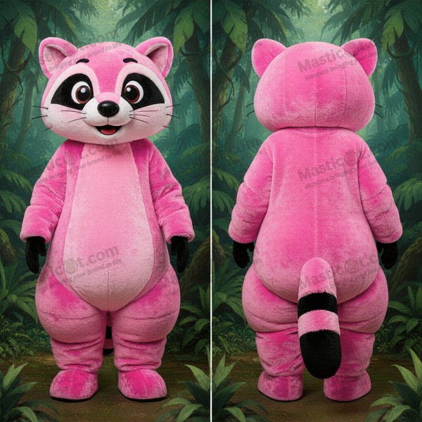 Pink velvety civet mascot - Masticot.com