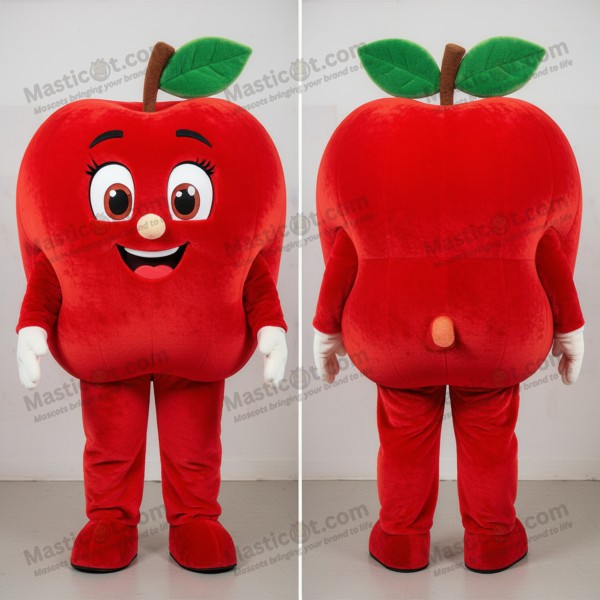 Crimson Flannel Cartoon Strawberry Attorney Mascot -
