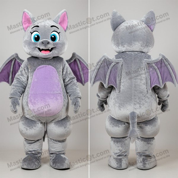 Silver sleek bat mascot - Masticot.com