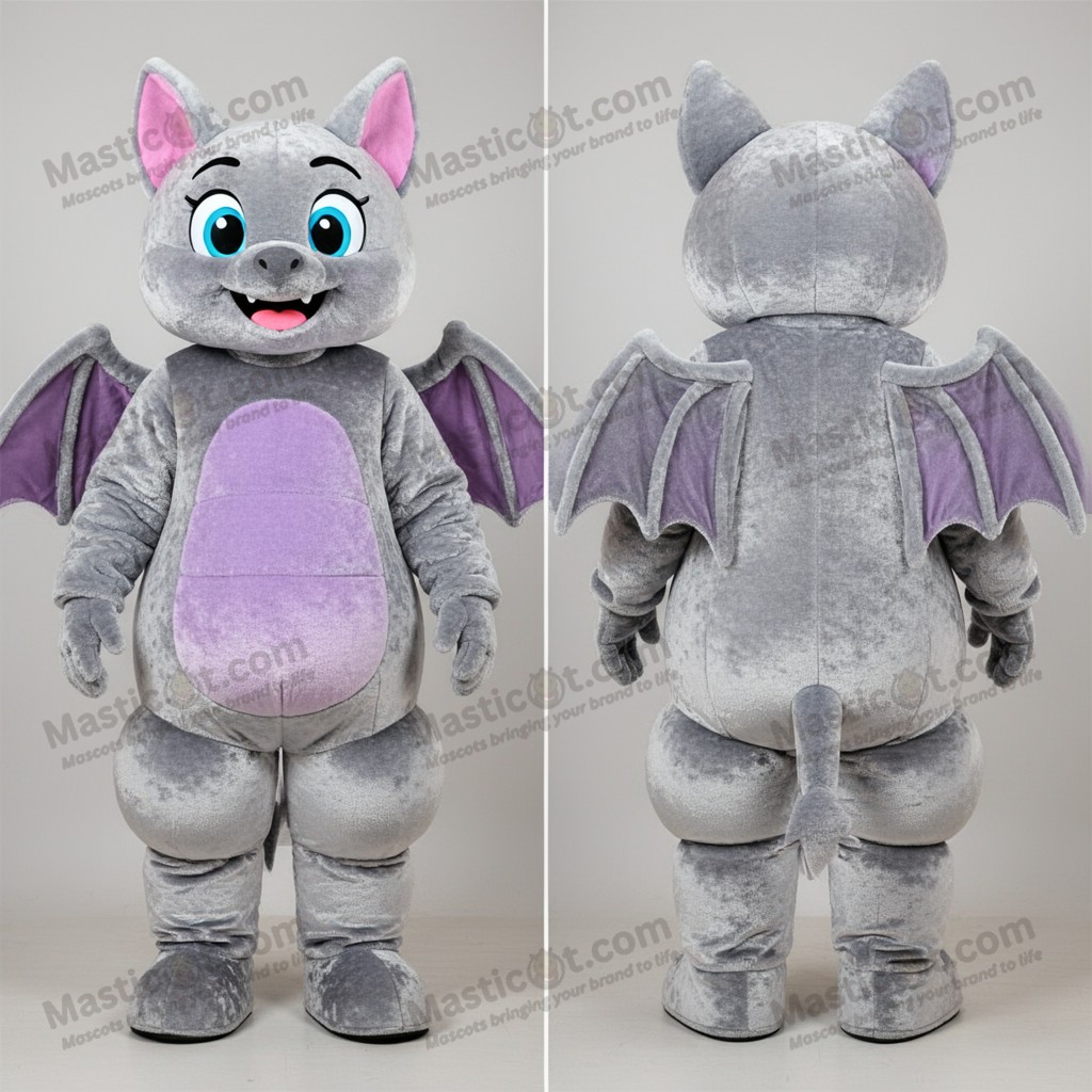 Sølvglinsende flagermusmaskot - Masticot.com