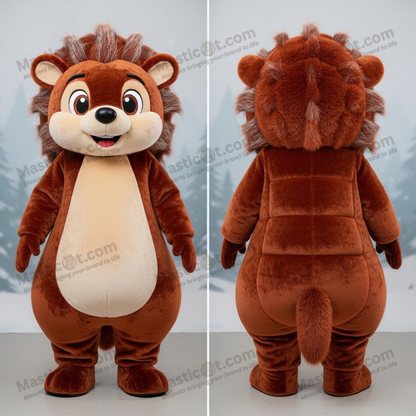 Rust Velvety Porcupine Mascot - Masticot.com