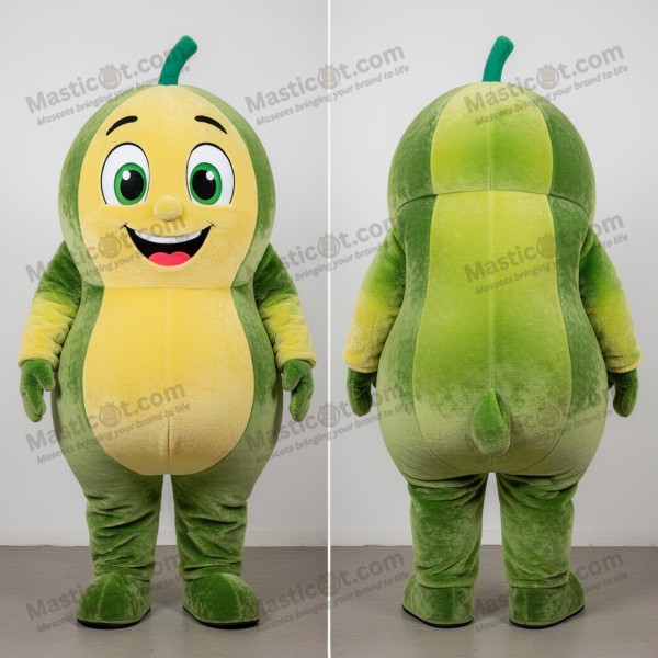 Lime Green Smiling Melon Mascot - Masticot.com