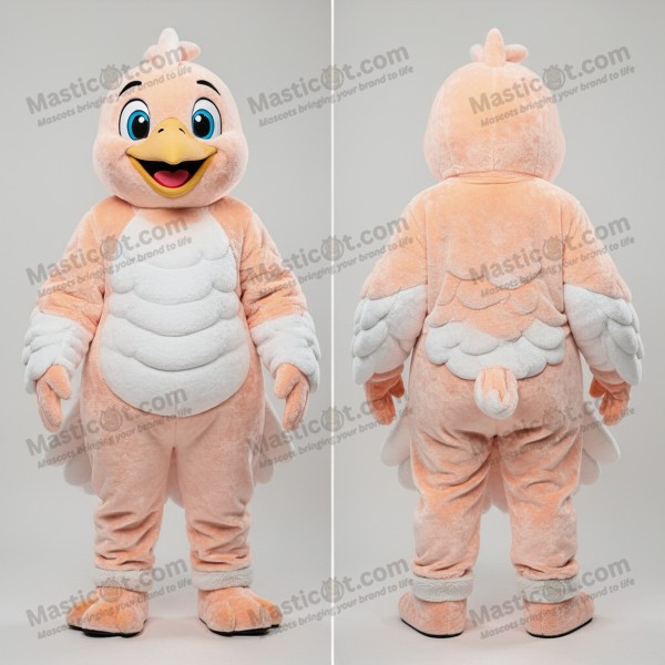 Peach Cartoon Dove Mascot - Masticot.com