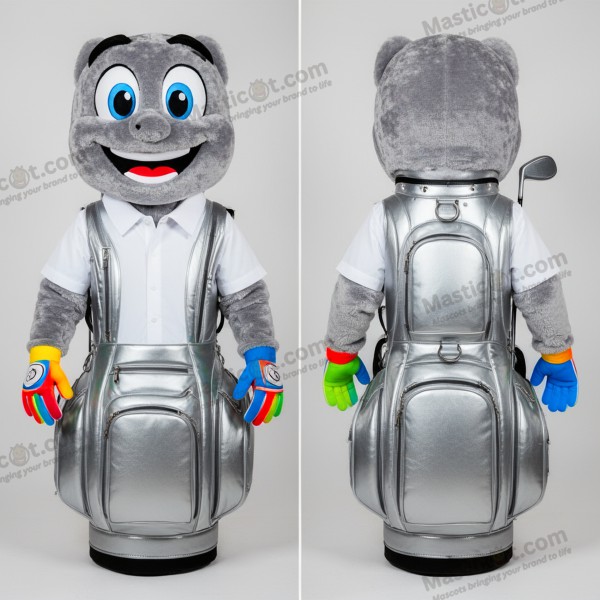 Sølvplusshjort golfbag-maskot - Golfbag - MASTICOT_37664 - Masticot.com