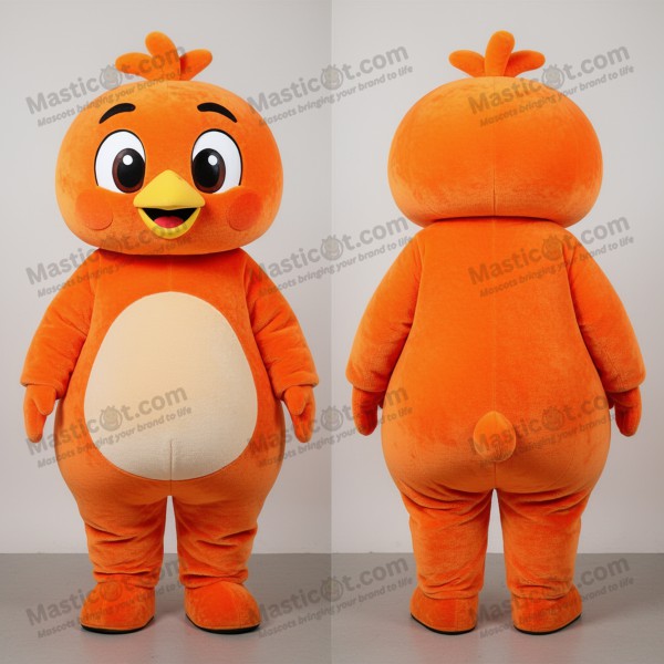 Vibrant Orange Circular Mandarin Mascot - Masticot.com