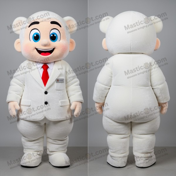 Orange white expressive attorney mascot - Masticot.com