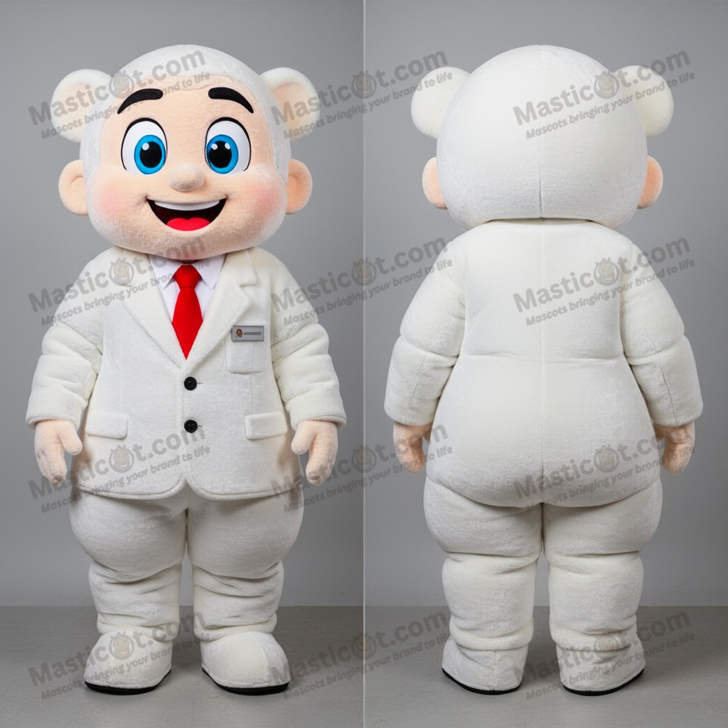 Orange white expressive attorney mascot - Masticot.com