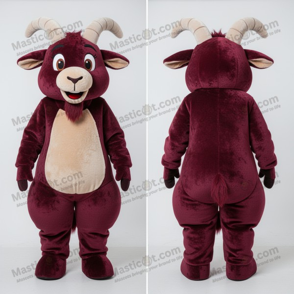 Mascota de Cabra Cartoon Borgoña - Masticot.com