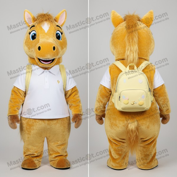 Golden fleece playful mare mascot - Masticot.com