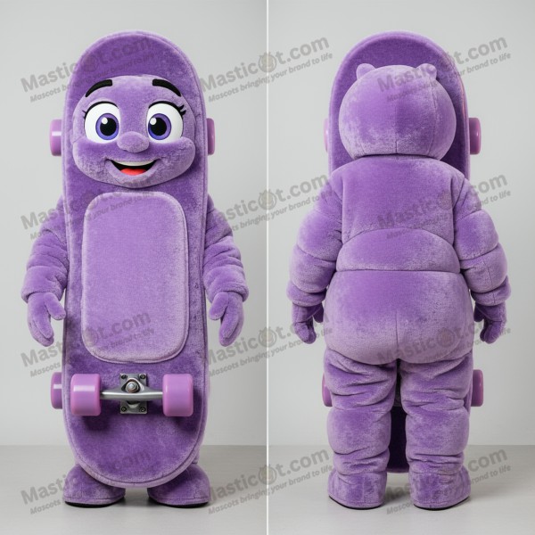 Lavender Rounded Skateboard Mascot - Masticot.com