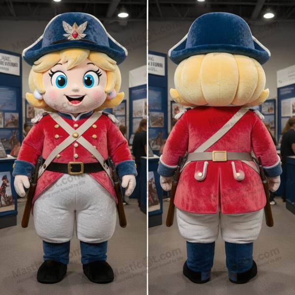 Peach Cartoon Civil War Soldier Mascot - Masticot.com