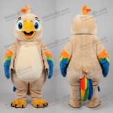 Beige Velvety Cartoon Macaw Mascot - Masticot.com