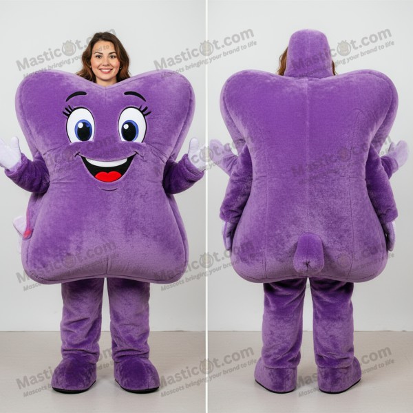Paarse ronde liefdesbrief mascotte - Masticot.com