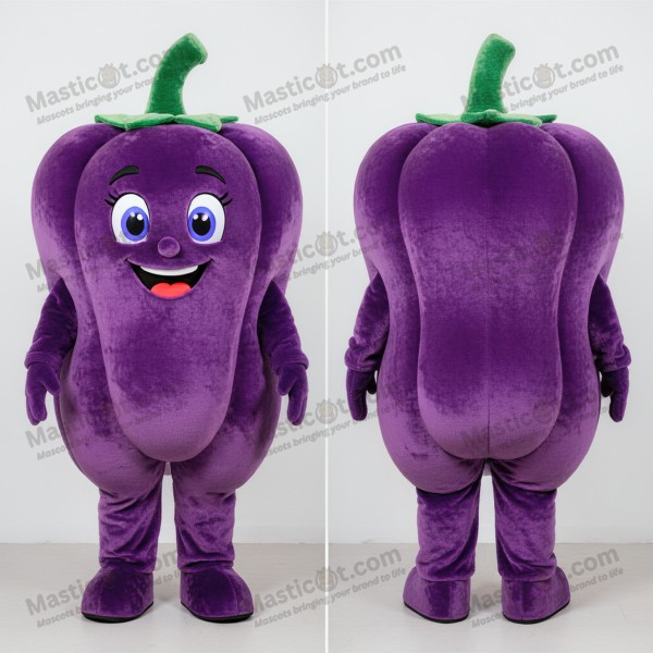 Violet plush pepper mascot - Masticot.com