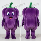 Violetter Plüsch-Paprika-Maskottchen - Masticot.com